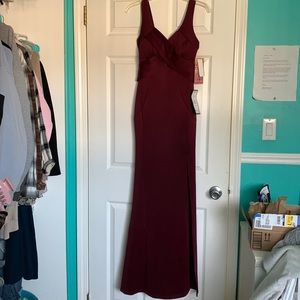 Burgundy dress